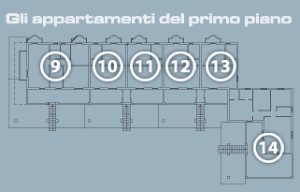 Planimetria degli appartamenti al primo piano